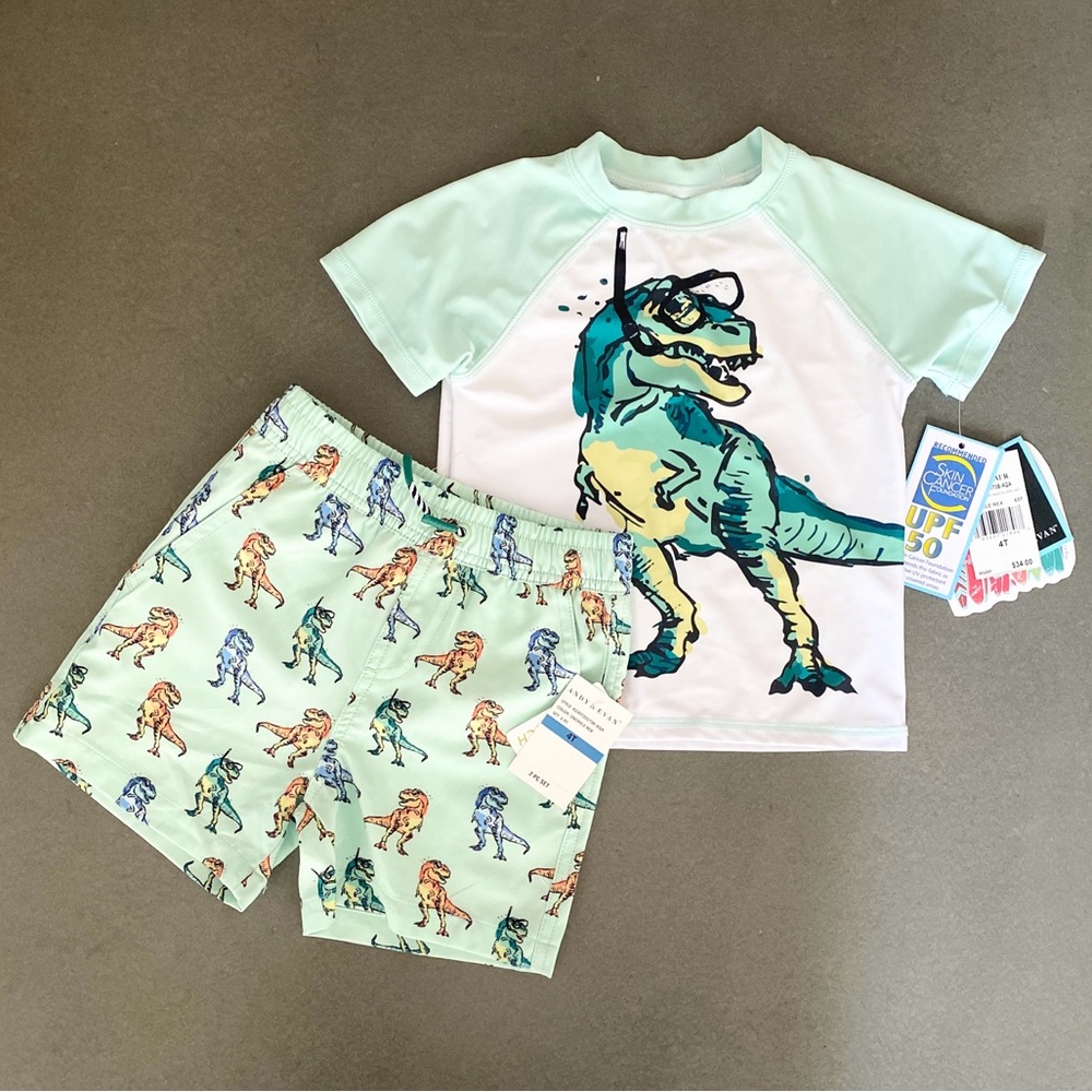 NWT Andy & Evan Snorkel Rex Swimwear Set